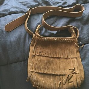 Minnetonka Brown Fringe Leather Purse