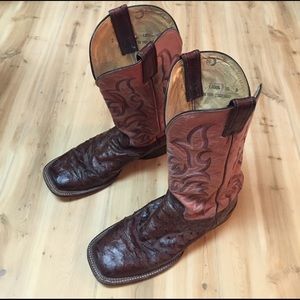 Justin Vintage full Quill Ostrich Boots