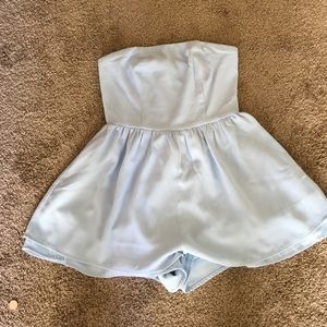 Strapless romper