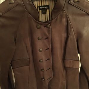 Brown leather jacket