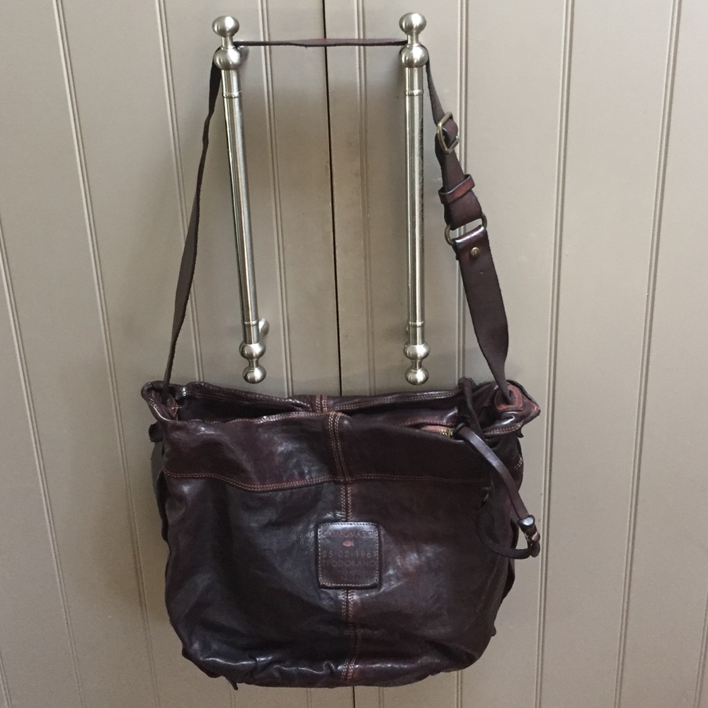 CAMPOMAGGI Genuine Italian Leather Cross Body Bag
