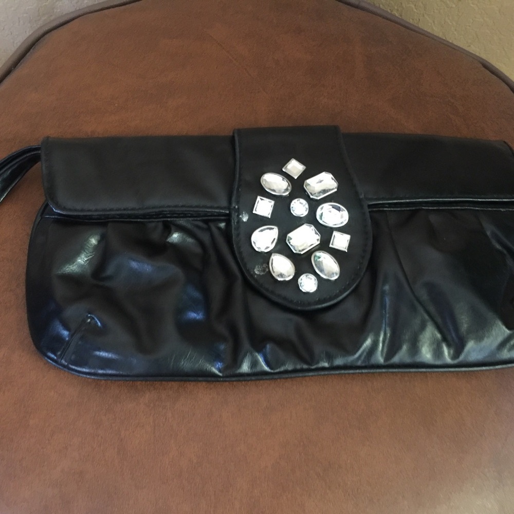 VINTAGE look Clutch evening bag with jewel