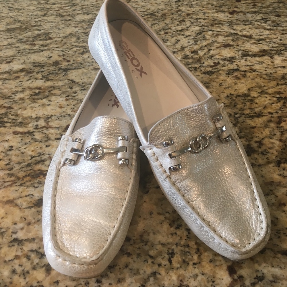Geox Silver Loafers
