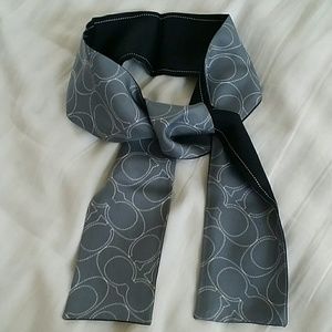 Coach black and gray neck tie