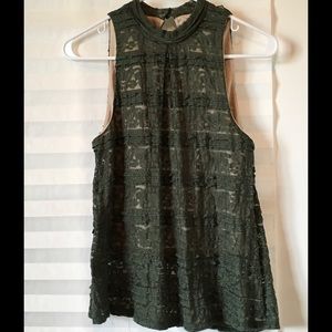 Army green sleeveless top