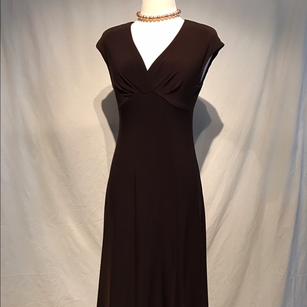 Brown Fit & Flare Petite Dress