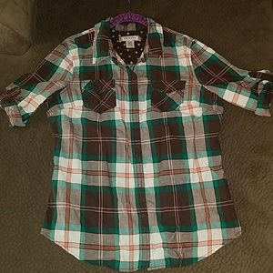 Arizona XL plaid button up
