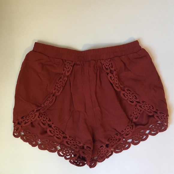 Festival Forever 21 Chiffon Shorts in Rust XS - Picture 7 of 7