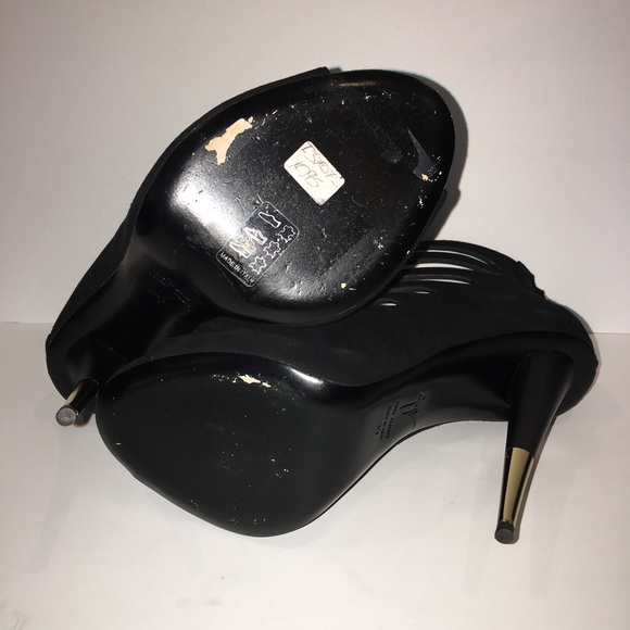 Black Giuseppe Zannoti open toe booties. - Picture 4 of 4