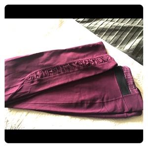 Lululemon new burgundy leggings with 'rusching'