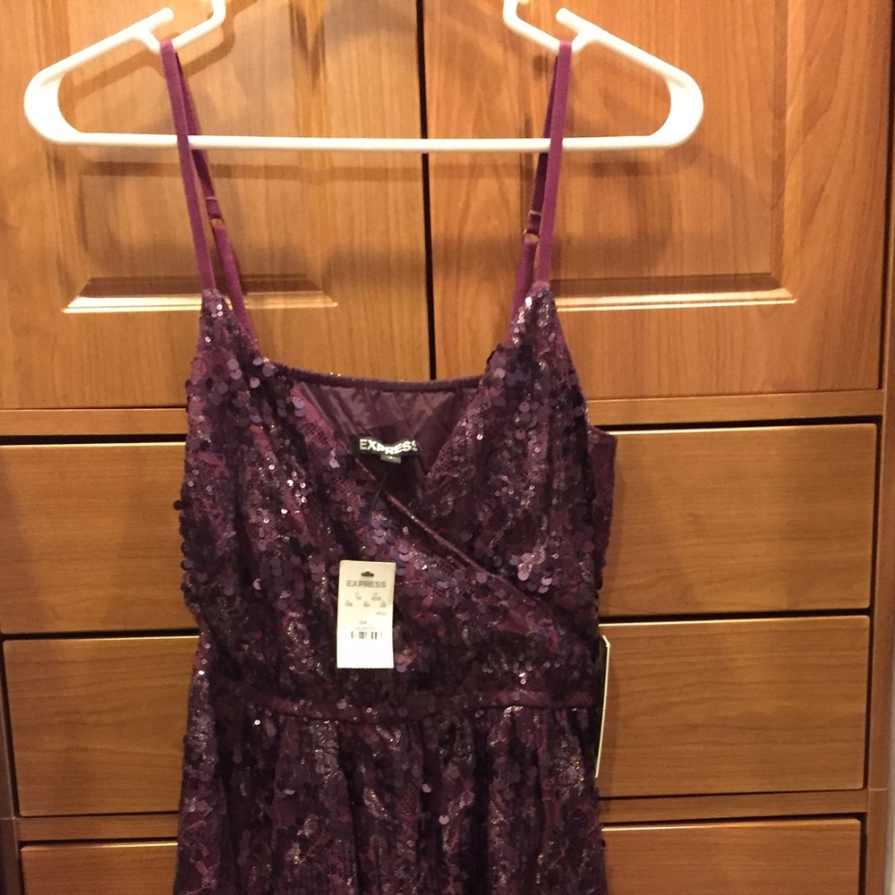 🎆 Express Purple lace + sequin dress🎆