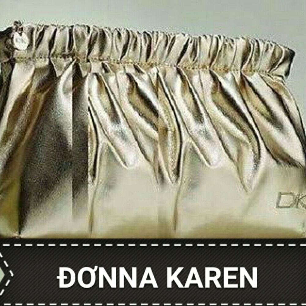 Donna Karen cosmetic bag with zippered closure