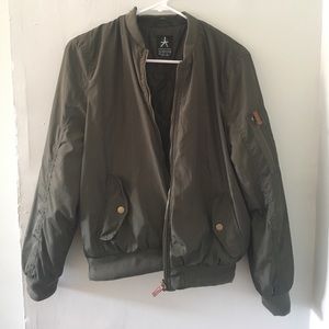 Green bomber jacket