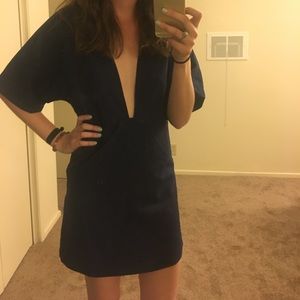 Navy low cut dress