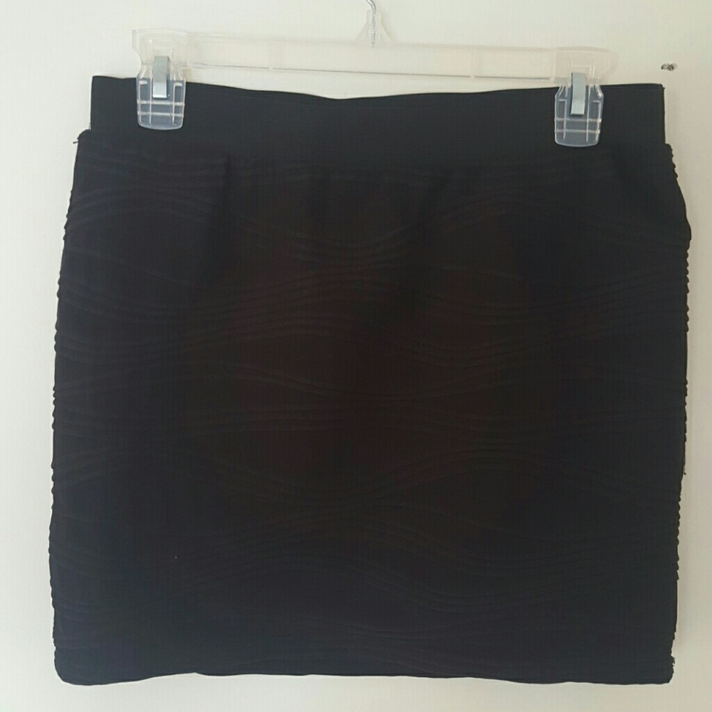 Black mini skirt