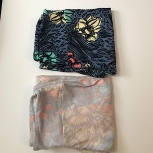 Lularoe Floral legging Bundle - both OS