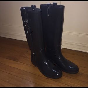 Coach rubber rain boots
