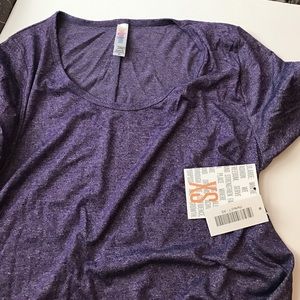 Heathered purple Lularoe Perfect T - size XS