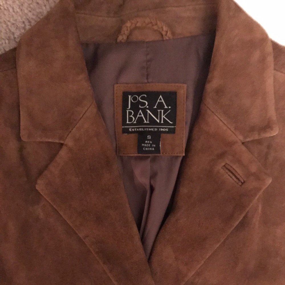 Men's Jos. A. Bank Goat Suede Blazer in Tan