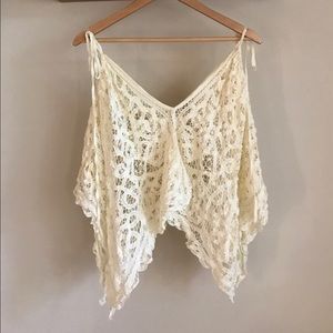 Free People Tops - Free People Lace Crop Poncho Boho Free People Tops - Free People Lace Crop Poncho Boho