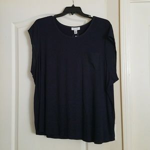 Calvin Klein Navy Blue Women's Plus Size Top