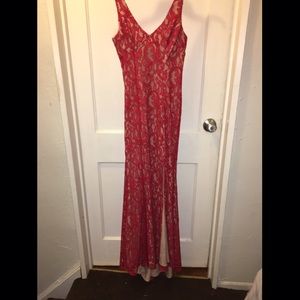 Bcbg Red lace gown