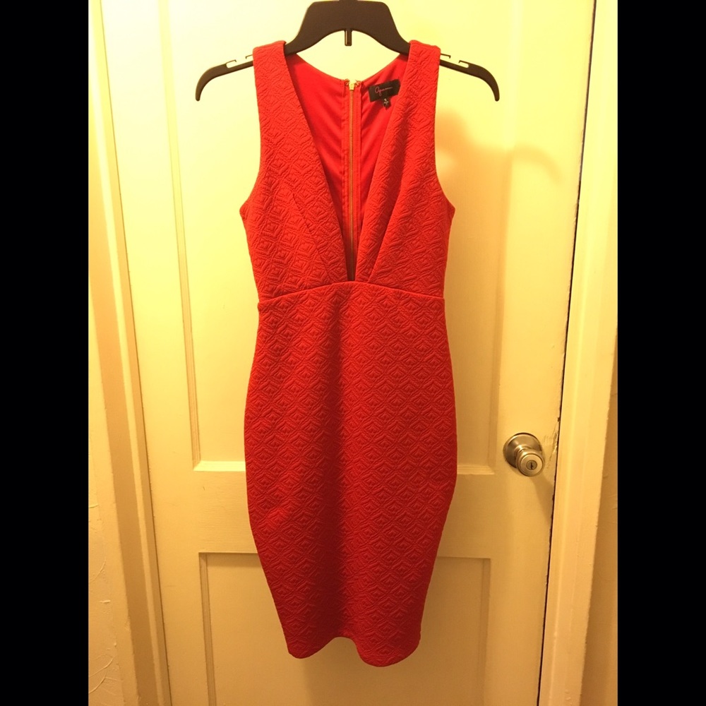 Aqua deep front dress