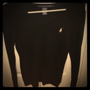 Black V Neck Ralph Lauren Sweater
