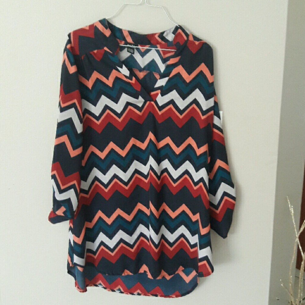 Multi-colored Chevron dress or shirt