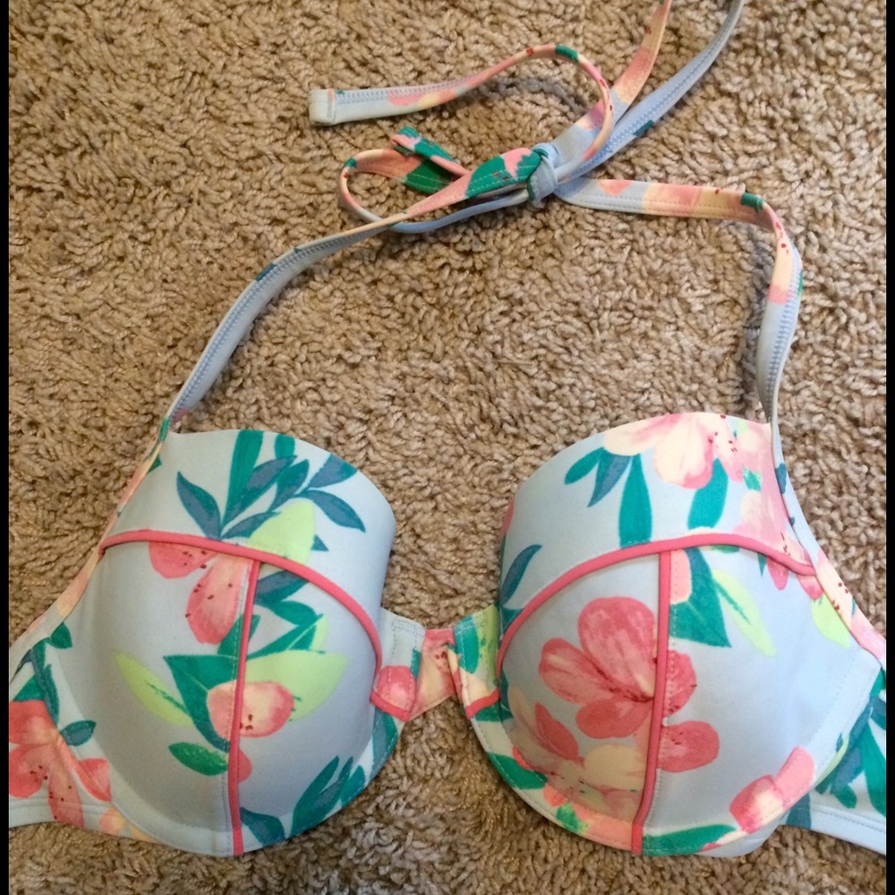 Floral print bikini top