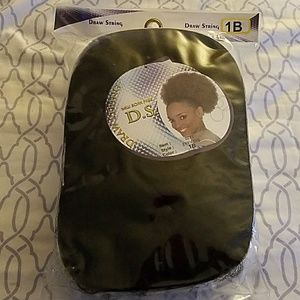 Drawstring synthetic afro puff