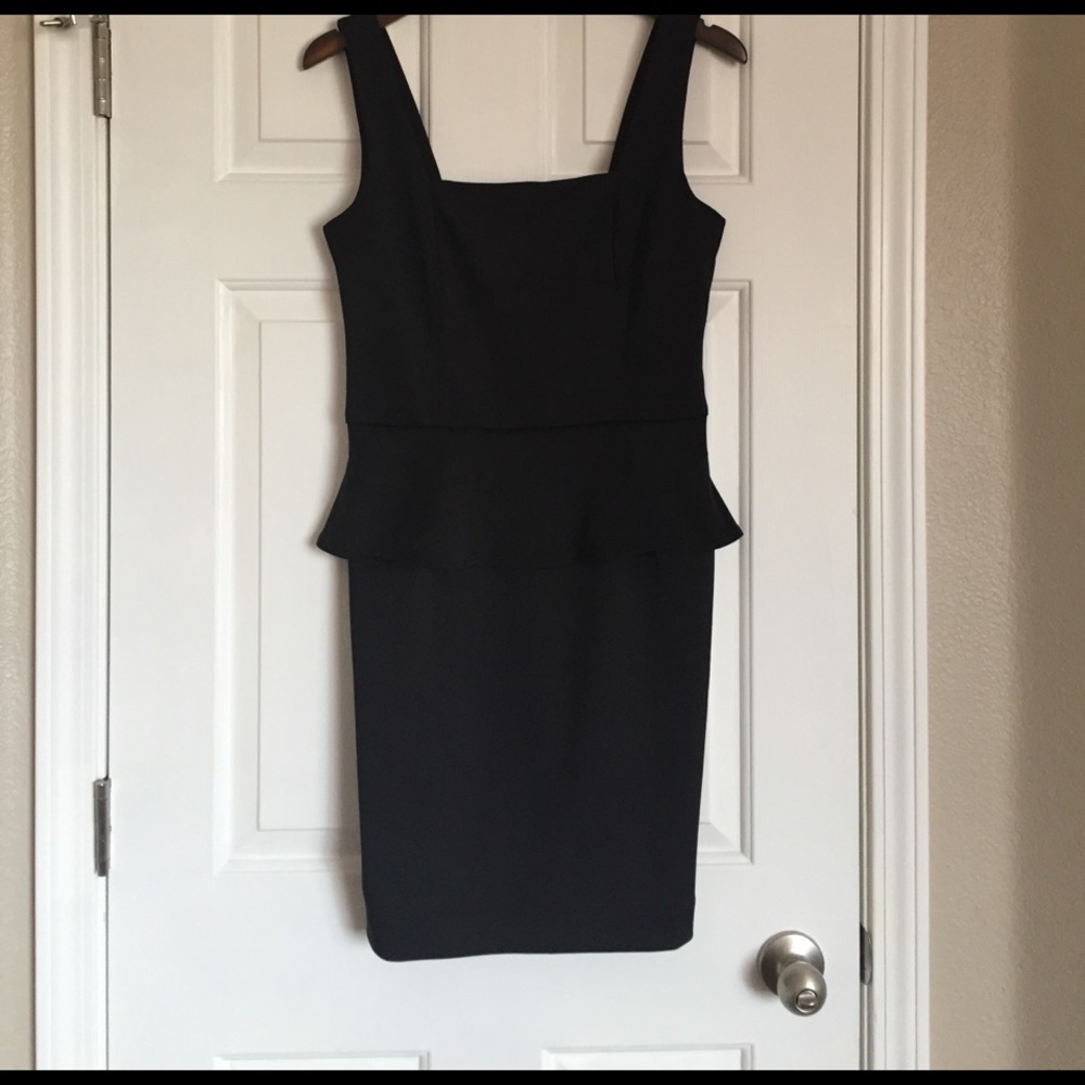 Black peplum dress