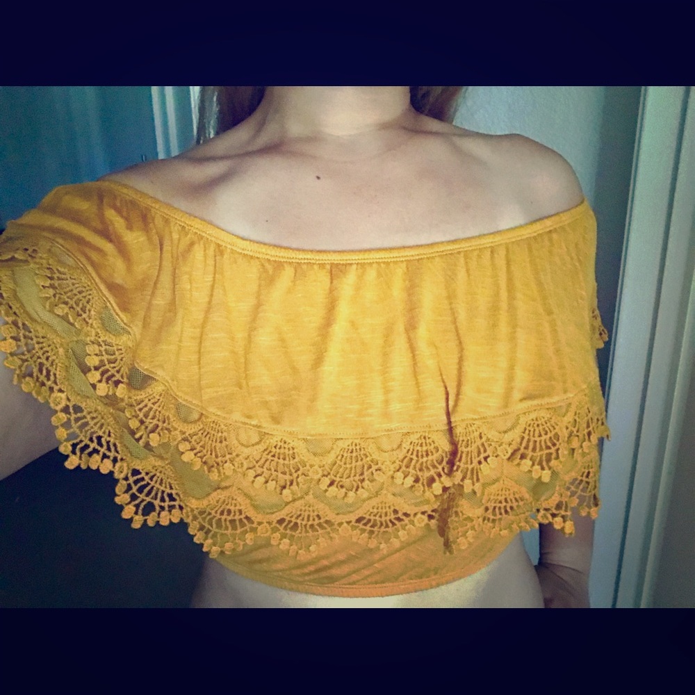 Off the shoulder crop top