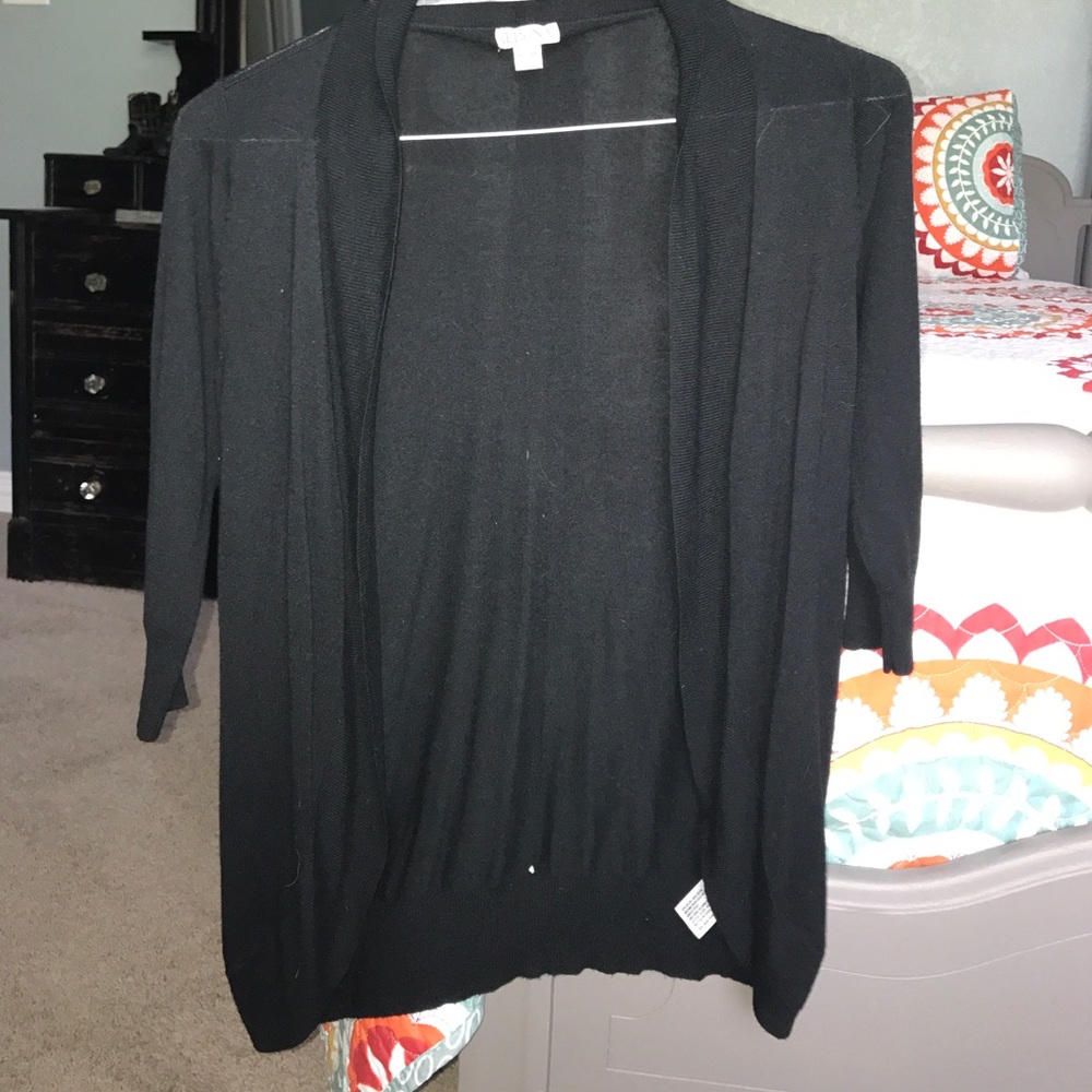Black cardigan