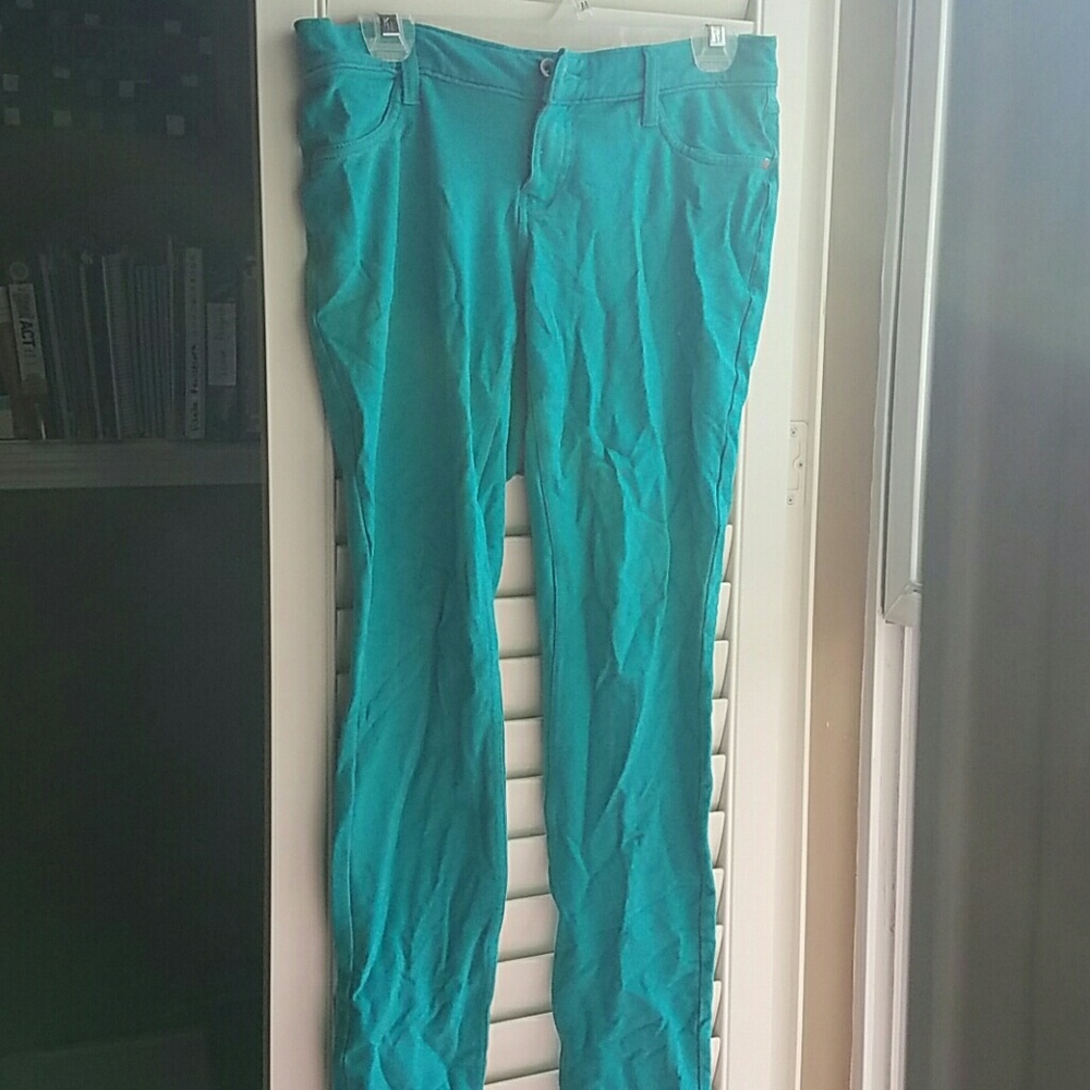 Turqouise stretchy jeans