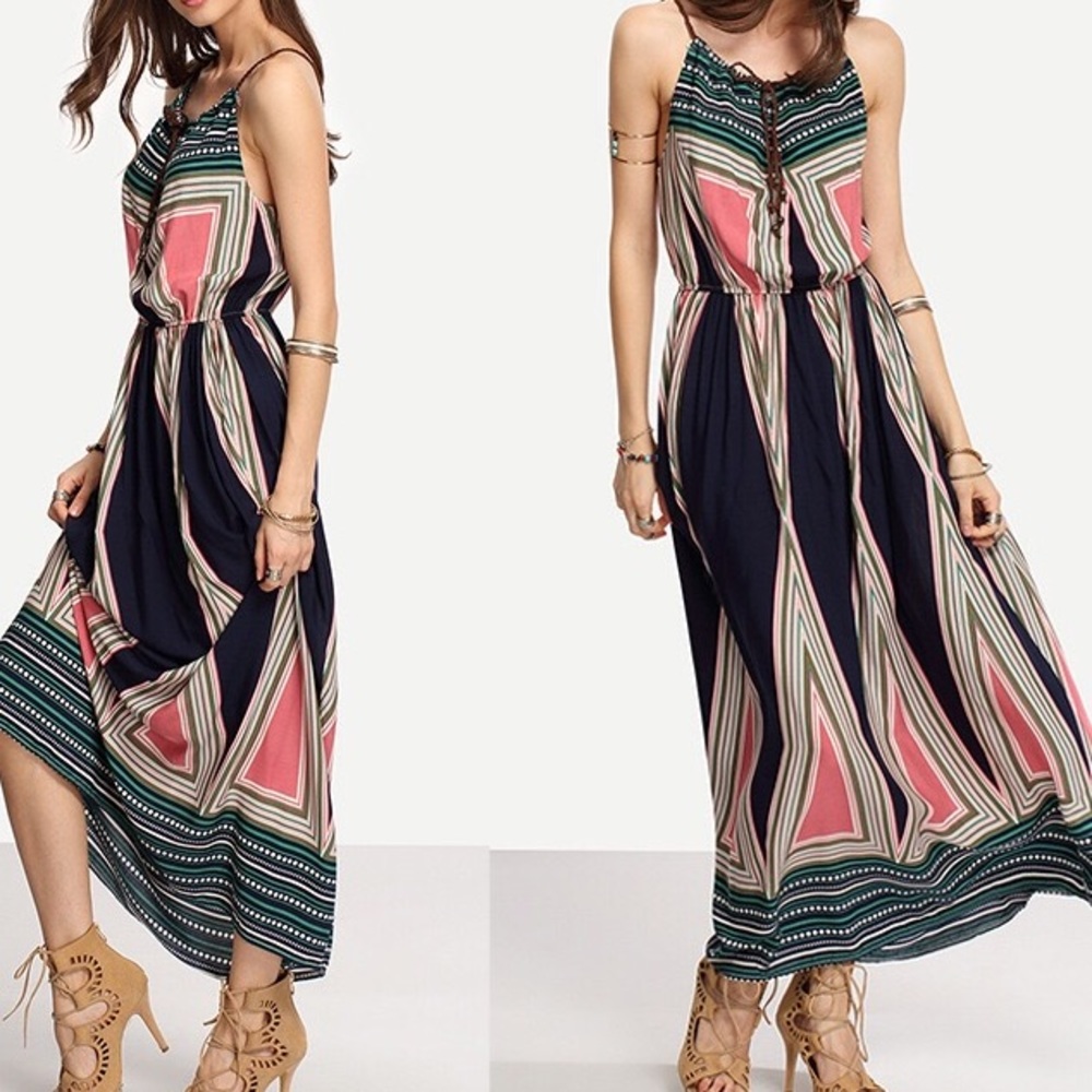 Halter maxi dress DR102 - Picture 1 of 4