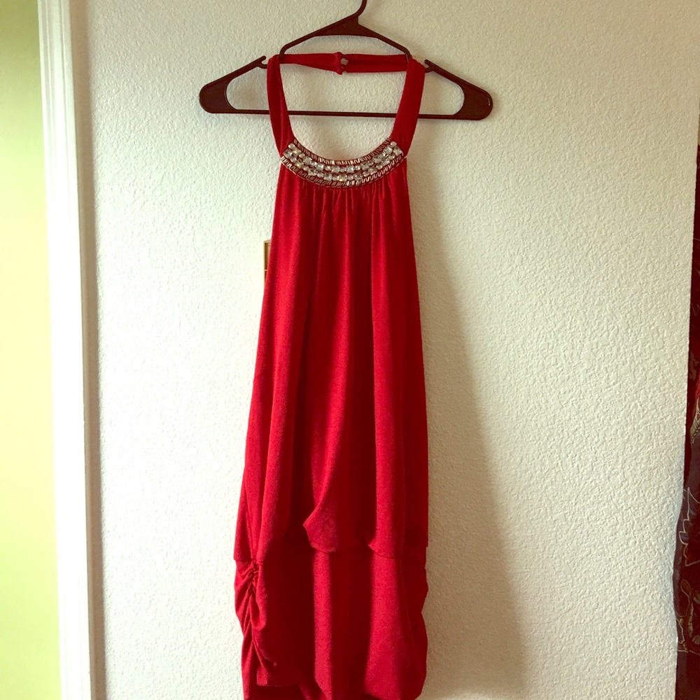 Torrid Halter w/ cinched sides and beading