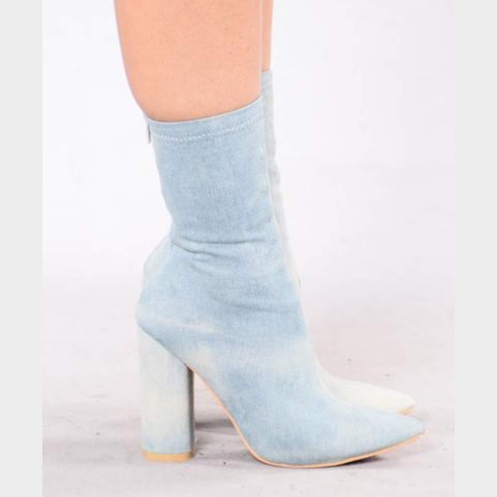 Fashion Nova Denim Booties