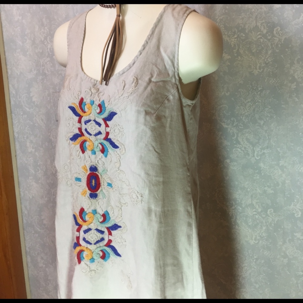 Johnny Was Linen Tank Dress