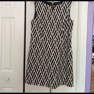 Black and white dress.