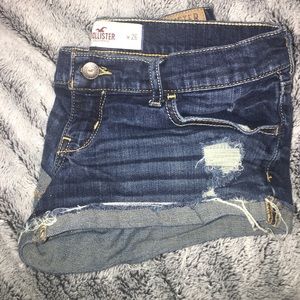 Hollister distressed jean shorts