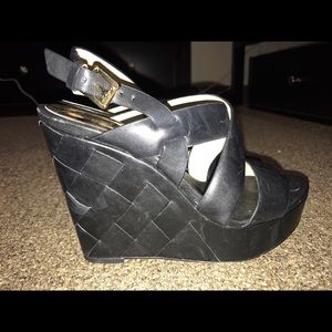 Strappy, black Michael Kors Platform Heels