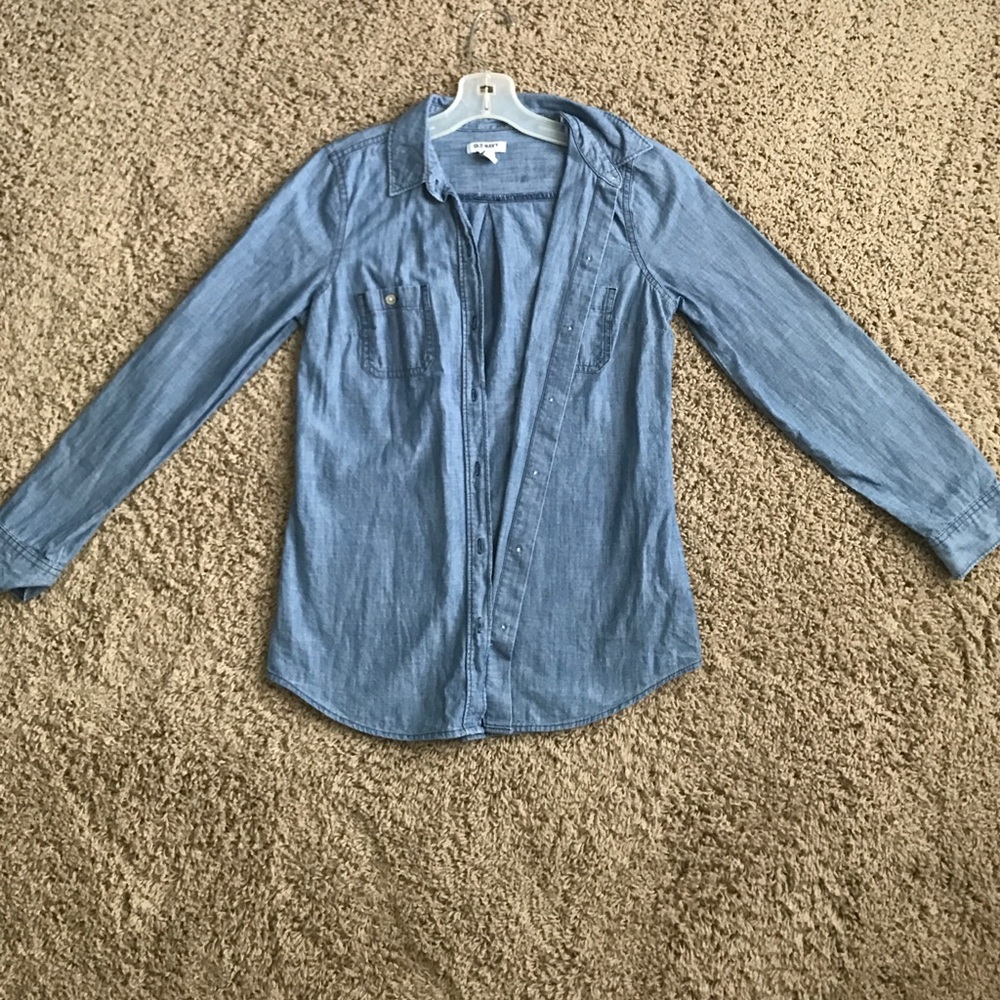 Blue jean button up