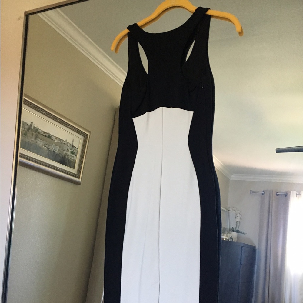 Black/white cocktail dress