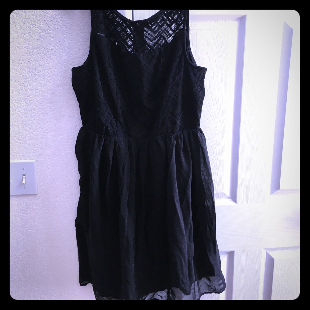Maurice's Black Lace Topped Dress