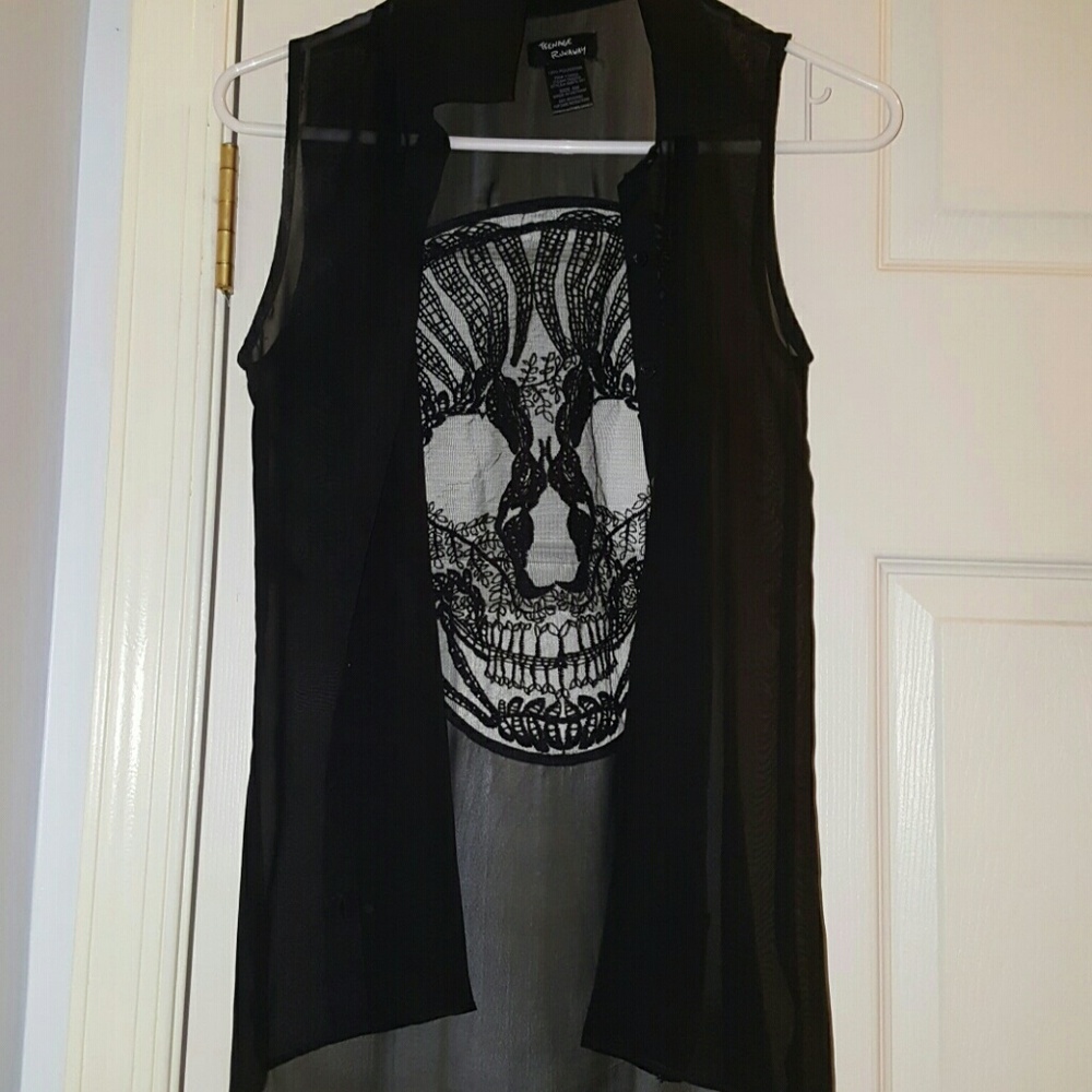 SKULL SEE THROUGH SHIRT
