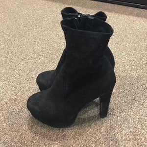 Mid calf stiletto boots