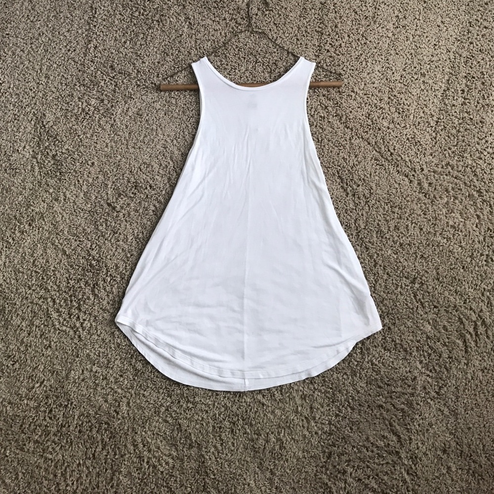 Relaxed high neck White tank