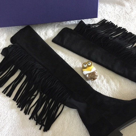 Stuart Weitzman Mane Fringe OTK Boots 8, 8.5,9.5 - Picture 3 of 8