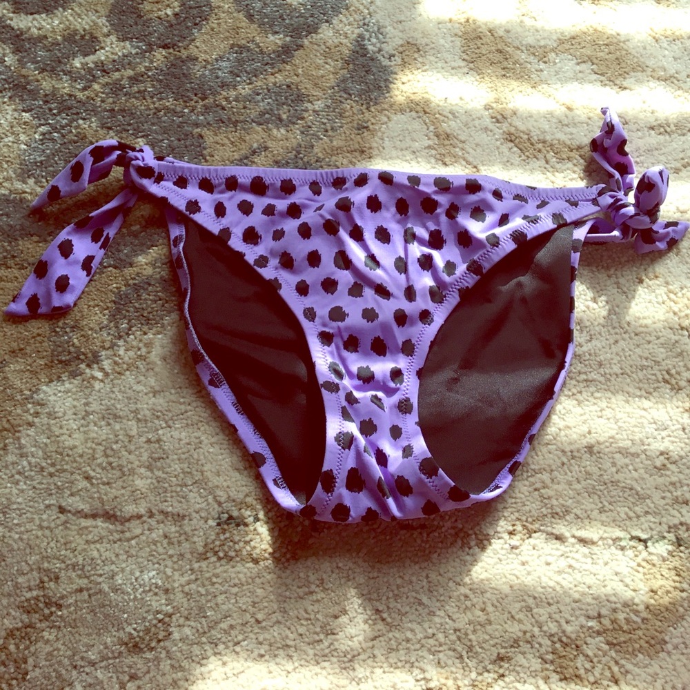 purple polka dot Victoria's Secret bikini bottom
